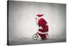 Santa Claus Rides a Bicycle-olly2-Stretched Canvas