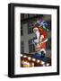 Santa Claus Sign in Christmas Market-Jon Hicks-Framed Photographic Print