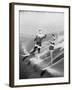 Santa Claus Water Skiing with Female Friend-null-Framed Photographic Print