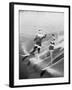 Santa Claus Water Skiing with Female Friend-null-Framed Photographic Print