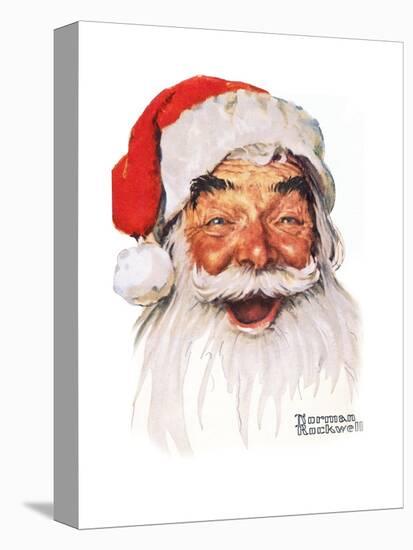 Santa Claus-Norman Rockwell-Stretched Canvas