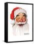 Santa Claus-Norman Rockwell-Framed Stretched Canvas