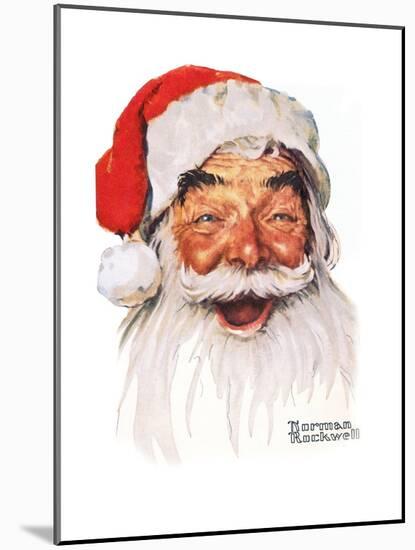 Santa Claus-Norman Rockwell-Mounted Giclee Print