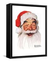 Santa Claus-Norman Rockwell-Framed Stretched Canvas