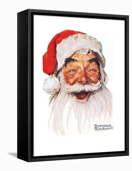 Santa Claus-Norman Rockwell-Framed Stretched Canvas