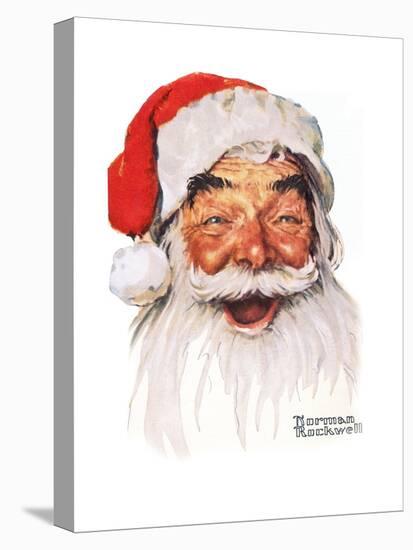 Santa Claus-Norman Rockwell-Stretched Canvas