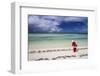 Santa Clause Patrols the Beaches of Alphonse Island for Feeding Fish-Matt Jones-Framed Photographic Print