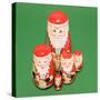 Santa Clause Russian Dolls-null-Stretched Canvas