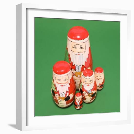 Santa Clause Russian Dolls-null-Framed Photographic Print