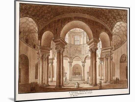 Santa Costanza. the Family Tomb of Constantine, Called the Temple of Bacchus, 1833-Agostino Tofanelli-Mounted Giclee Print