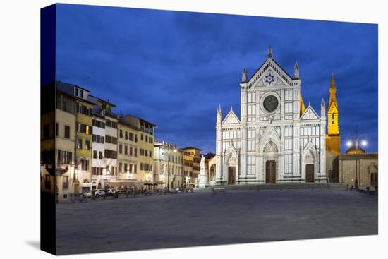 Santa Croce Church at Night, Piazza Santa Croce, Florencetuscany, Italy, Europe-Stuart Black-Stretched Canvas