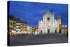 Santa Croce Church at Night, Piazza Santa Croce, Florencetuscany, Italy, Europe-Stuart Black-Stretched Canvas