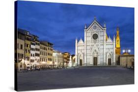 Santa Croce Church at Night, Piazza Santa Croce, Florencetuscany, Italy, Europe-Stuart Black-Stretched Canvas