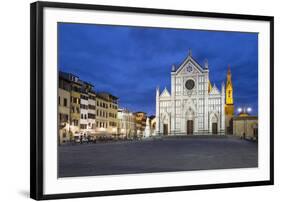 Santa Croce Church at Night, Piazza Santa Croce, Florencetuscany, Italy, Europe-Stuart Black-Framed Photographic Print