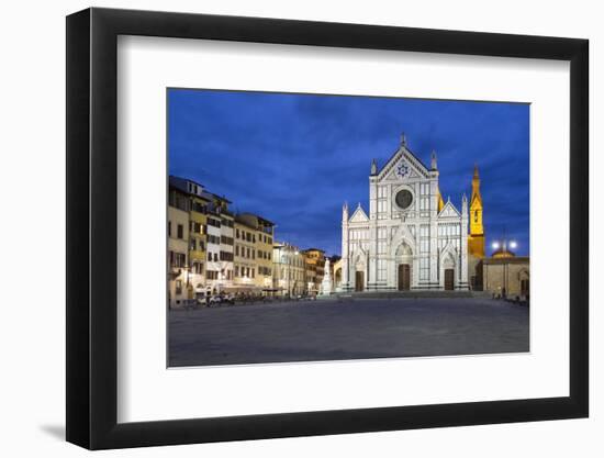 Santa Croce Church at Night, Piazza Santa Croce, Florencetuscany, Italy, Europe-Stuart Black-Framed Photographic Print