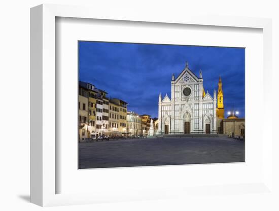 Santa Croce Church at Night, Piazza Santa Croce, Florencetuscany, Italy, Europe-Stuart Black-Framed Photographic Print