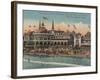 Santa Cruz, CA - Casino and Santa Cruz Beach-Lantern Press-Framed Art Print