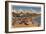 Santa Cruz, CA - Sunbathers & Swimmers on Boardwalk & Beach-Lantern Press-Framed Art Print