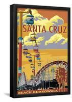 Santa Cruz, California - Beach Boardwalk-null-Framed Poster