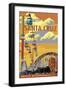 Santa Cruz, California - Beach Boardwalk-Lantern Press-Framed Art Print