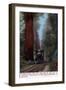 Santa Cruz, California - Big Tree Railroad Station-Lantern Press-Framed Art Print