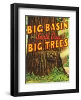 Santa Cruz, California - Big Trees Park, Big Basin Letters-Lantern Press-Framed Art Print