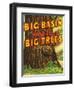 Santa Cruz, California - Big Trees Park, Big Basin Letters-Lantern Press-Framed Art Print