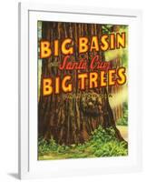 Santa Cruz, California - Big Trees Park, Big Basin Letters-Lantern Press-Framed Art Print