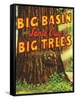 Santa Cruz, California - Big Trees Park, Big Basin Letters-Lantern Press-Framed Stretched Canvas
