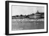 Santa Cruz, California - Crowds on the Beach Photograph-Lantern Press-Framed Art Print