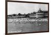 Santa Cruz, California - Crowds on the Beach Photograph-Lantern Press-Framed Art Print