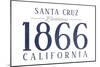 Santa Cruz, California - Established Date (Blue)-Lantern Press-Mounted Art Print