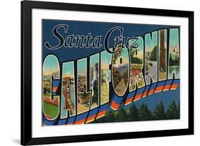 Santa Cruz, California - Large Letter Scenes-Lantern Press-Framed Art Print