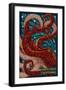 Santa Cruz, California - Octopus Mosaic-Lantern Press-Framed Art Print