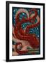 Santa Cruz, California - Octopus Mosaic-Lantern Press-Framed Art Print