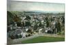 Santa Cruz, California - Panoramic View of Town-Lantern Press-Mounted Art Print