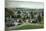 Santa Cruz, California - Panoramic View of Town-Lantern Press-Mounted Art Print