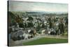 Santa Cruz, California - Panoramic View of Town-Lantern Press-Stretched Canvas