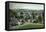 Santa Cruz, California - Panoramic View of Town-Lantern Press-Framed Stretched Canvas