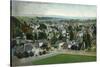 Santa Cruz, California - Panoramic View of Town-Lantern Press-Stretched Canvas