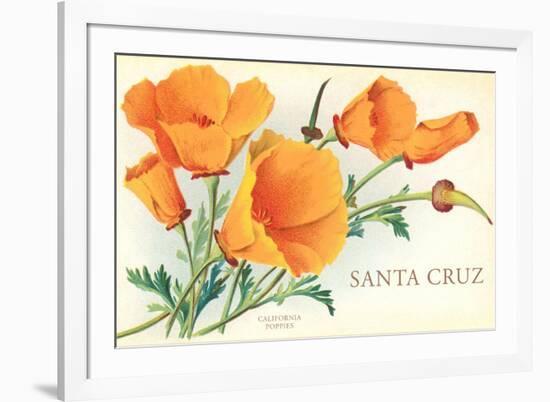 Santa Cruz, California Poppies, California-null-Framed Art Print