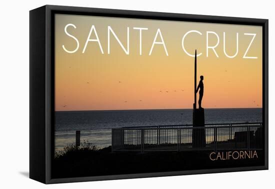 Santa Cruz, California - the Surfer-Lantern Press-Framed Stretched Canvas
