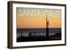 Santa Cruz, California - the Surfer-Lantern Press-Framed Art Print