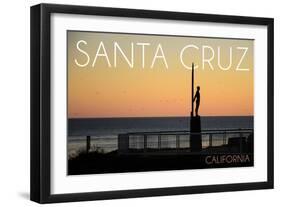 Santa Cruz, California - the Surfer-Lantern Press-Framed Art Print
