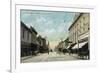 Santa Cruz, California - View Down Pacific Avenue-Lantern Press-Framed Art Print