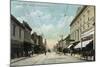 Santa Cruz, California - View Down Pacific Avenue-Lantern Press-Mounted Art Print