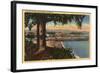 Santa Cruz, California - View of Casino & Pier from a Distance-Lantern Press-Framed Art Print