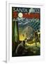 Santa Cruz, California - Zombie Apocalypse-Lantern Press-Framed Art Print