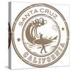 Santa Cruz Grunge Rubber Stamp-null-Stretched Canvas