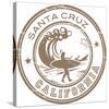 Santa Cruz Grunge Rubber Stamp-null-Stretched Canvas